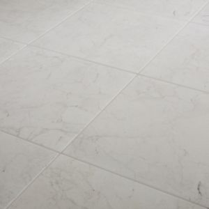 Image of Ideal White Matt Marble effect Ceramic Floor Tile Sample