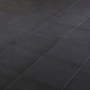 Image of Konkrete Black Matt Plain Porcelain Floor Tile Sample