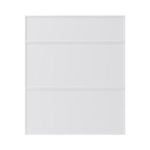 Image of GoodHome Pasilla Matt white thin frame slab Drawer front (W)600mm Pack of 3
