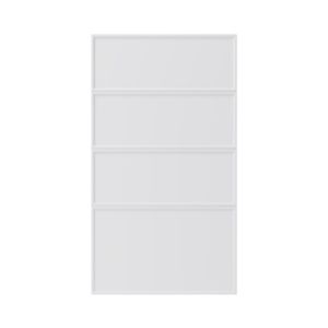 Image of GoodHome Pasilla Matt white thin frame slab Drawer front (W)400mm Pack of 4