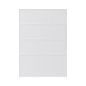 Image of GoodHome Pasilla Matt white thin frame slab Drawer front (W)500mm Pack of 4