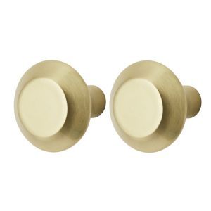 Image of GoodHome Nutmeg Gold Brass effect Cabinet handle (L)32mm Pack of 2