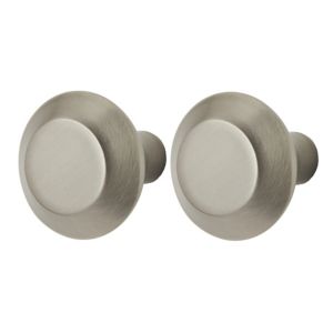 Image of GoodHome Nutmeg Nickel effect Cabinet handle (L)32mm Pack of 2