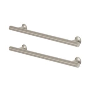 Image of GoodHome Sumac Nickel effect Cabinet handle (L)242mm Pack of 2