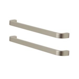 Image of GoodHome Epazote Brushed Nickel effect Cabinet handle (L)200mm Pack of 2