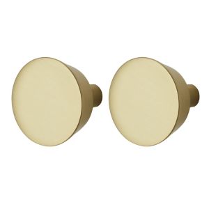 Image of GoodHome Gomasio Brass effect Cabinet handle (L)26mm Pack of 2