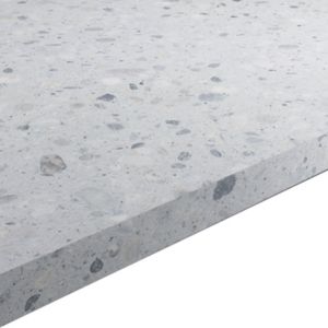 Image of 22mm Algiata Matt Grey Stone effect Chipboard & laminate Square edge Kitchen Worktop (L)3000mm