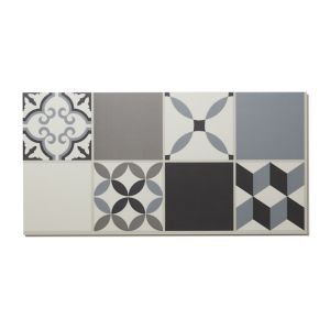 Image of Jazy Grey Mosaic effect Luxury vinyl click Flooring Sample