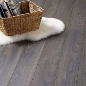 Image of Horsham Grey Oak effect Laminate Flooring Sample