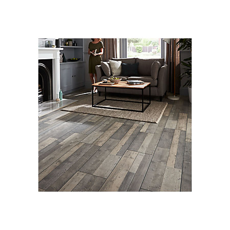 Goodhome Dunwich Grey Oak Effect Laminate Flooring 2 18m Pack