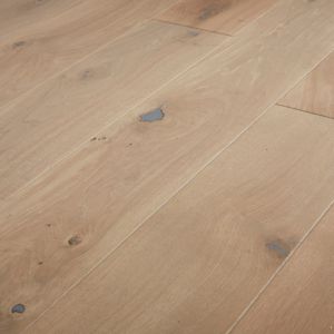 GoodHome Mawson Grey Oak Real Wood Top Layer Flooring, 1.37M² Pack