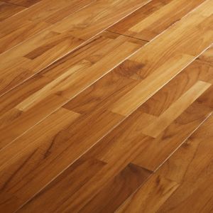 GoodHome Surin Natural Teak Solid Wood Flooring, 1.15M² Pack