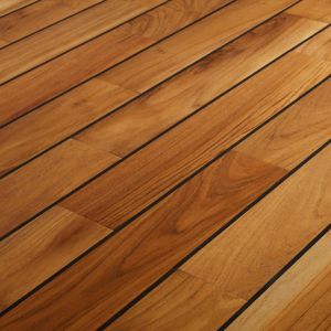 GoodHome Pattani Natural Teak Solid Wood Flooring, 1.296M² Set