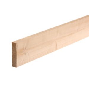 Image of Smooth Planed Square edge Whitewood spruce Timber (L)1.8m (W)94mm (T)18mm