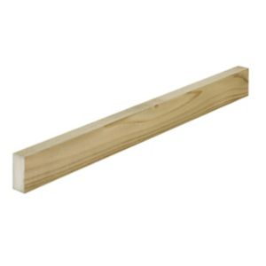 Image of Treated Rough sawn Whitewood spruce Timber (L)1.8m (W)50mm (T)22mm