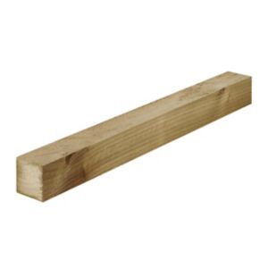 Image of Treated Rough sawn Whitewood spruce Timber (L)1.8m (W)50mm (T)47mm