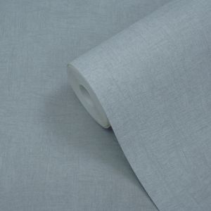 Image of GoodHome Moivre Blue Concrete effect Textured Wallpaper