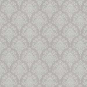 Image of GoodHome Abeli Grey Russian damask Metallic effect Textured Wallpaper
