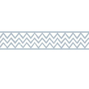 Image of GoodHome Terrica Blue & white Aztec Smooth Border
