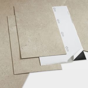 Image of GoodHome Poprock Beige Stone effect Self adhesive Vinyl tile 1.3m² Pack