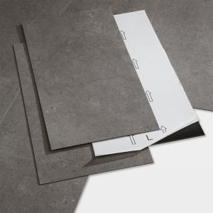 Image of GoodHome Poprock Grey Stone effect Self adhesive Vinyl tile 1.3m² Pack