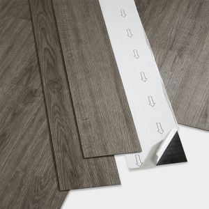 Image of GoodHome Poprock Grey Wood effect Self adhesive Vinyl plank 0.97m² Pack