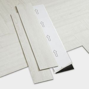 Image of GoodHome Poprock White Wood effect Self adhesive Vinyl plank 1.2m² Pack