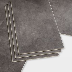Image of GoodHome Bachata Grey Tile effect Luxury vinyl click flooring 2.6m² Pack