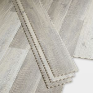 Image of GoodHome Bachata Grey & white Wood effect Luxury vinyl click flooring 2.56m² Pack