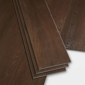 Image of GoodHome Gospel Dark Wood effect Luxury vinyl click flooring 1.95m² Pack