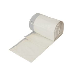 Image of White Recycled high density polyethylene Bin bag 20L Pack of 50