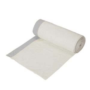 Image of White Recycled high density polyethylene Bin bag 30L Pack of 20