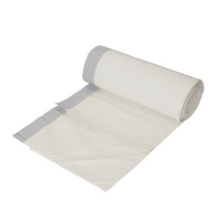 Image of White Recycled high density polyethylene Bin bag 50L Pack of 20