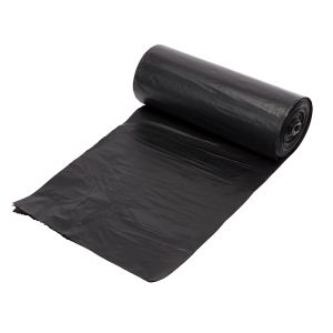 Image of Black Recycled high density polyethylene Bin bag 90L Pack of 20