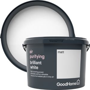 Image of GoodHome Air purifying Brilliant white Matt Emulsion paint 2.5L