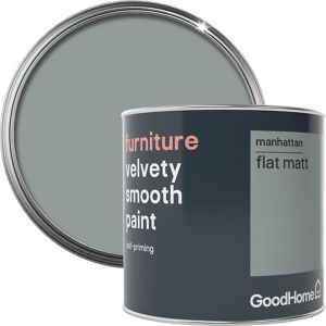 Image of GoodHome Manhattan Flat matt Furniture paint 0.5L