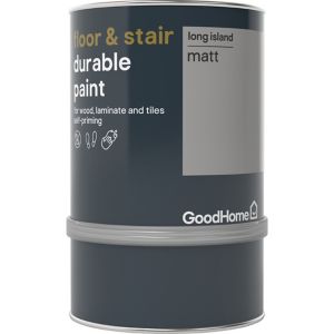 Image of GoodHome Durable Long island Matt Floor & stair paint 0.75L