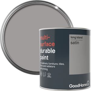 Image of GoodHome Durable Long island Satin Multi-surface paint 0.75L