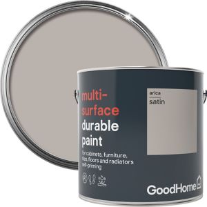 Image of GoodHome Durable Arica Satin Multi-surface paint 2L