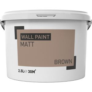 Image of Brown Matt Emulsion paint 2.5L