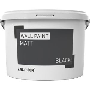 Image of Black Matt Emulsion paint 2.5L