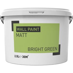Image of Bright green Matt Emulsion paint 2.5L
