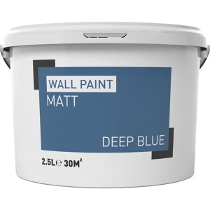Image of Deep blue Matt Emulsion paint 2.5L