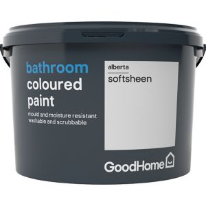 Image of GoodHome Bathroom Alberta Soft sheen Emulsion paint 2.5L