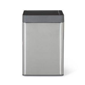 Image of GoodHome Kora Brushed Anthracite Metal & plastic Touch bin 15L