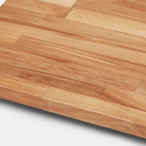 Image of GoodHome 27mm Kava Natural Solid timber Square edge Kitchen Worktop (L)3000mm