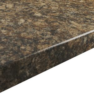 Image of 38mm Umbria Gloss Stone effect Laminate Round edge Kitchen Worktop (L)3000mm