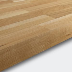 Image of 40mm Hinita Natural Solid oak Square edge Kitchen Worktop (L)3000mm