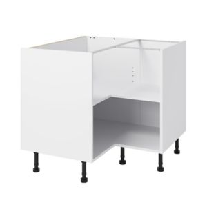 Image of GoodHome Caraway White Corner Base cabinet (W)930mm