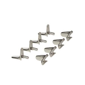 Image of GoodHome Cicely Nickel-plated Shelf support Pack of 8
